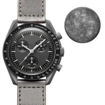 Red Fashion Wristwatch the Latest Jointly Designed Moon Venus Mars Planet Watch OEM Custom Logo Watch