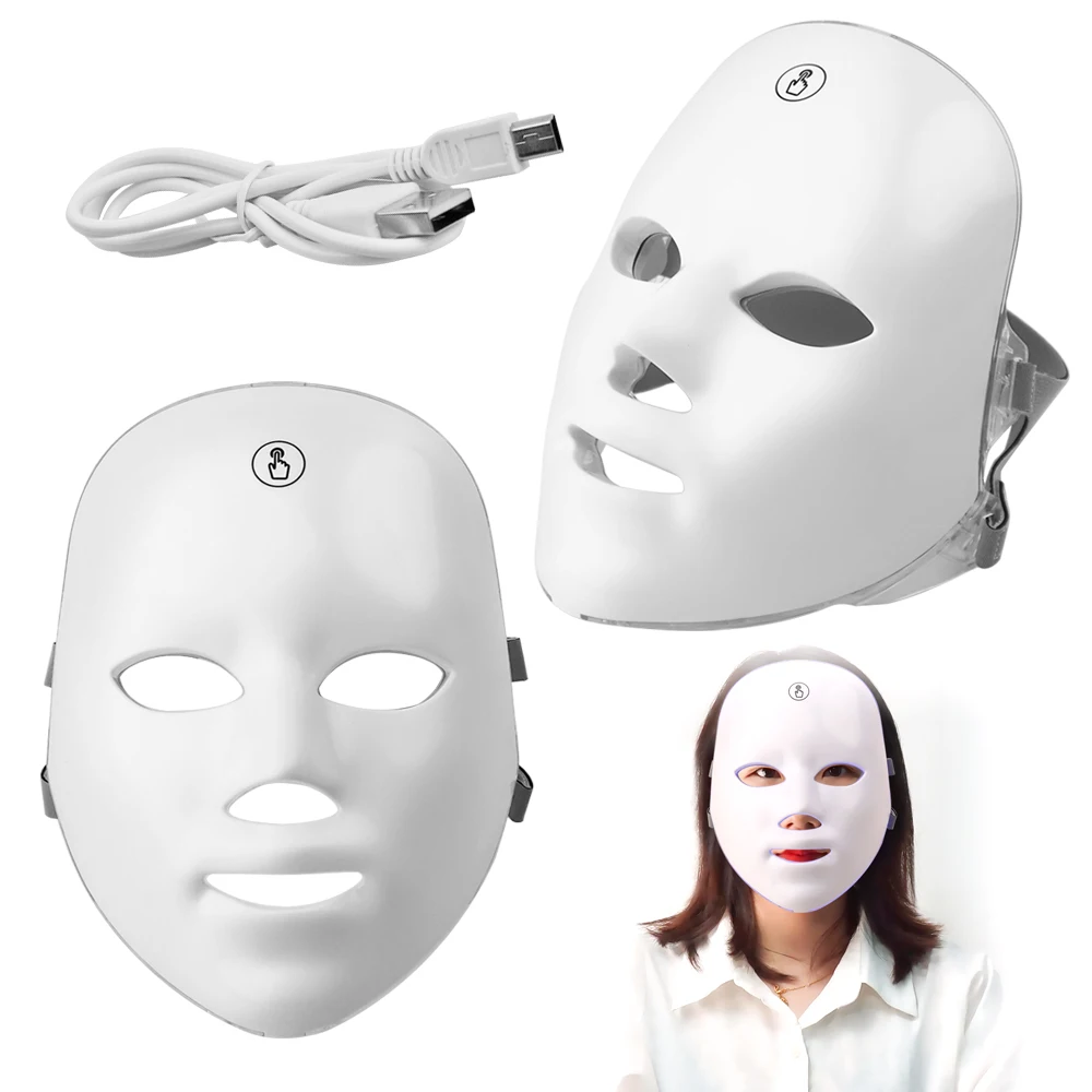 Therapy Mask 7 Color Led Light Red Blue Antiaging Facial Skin