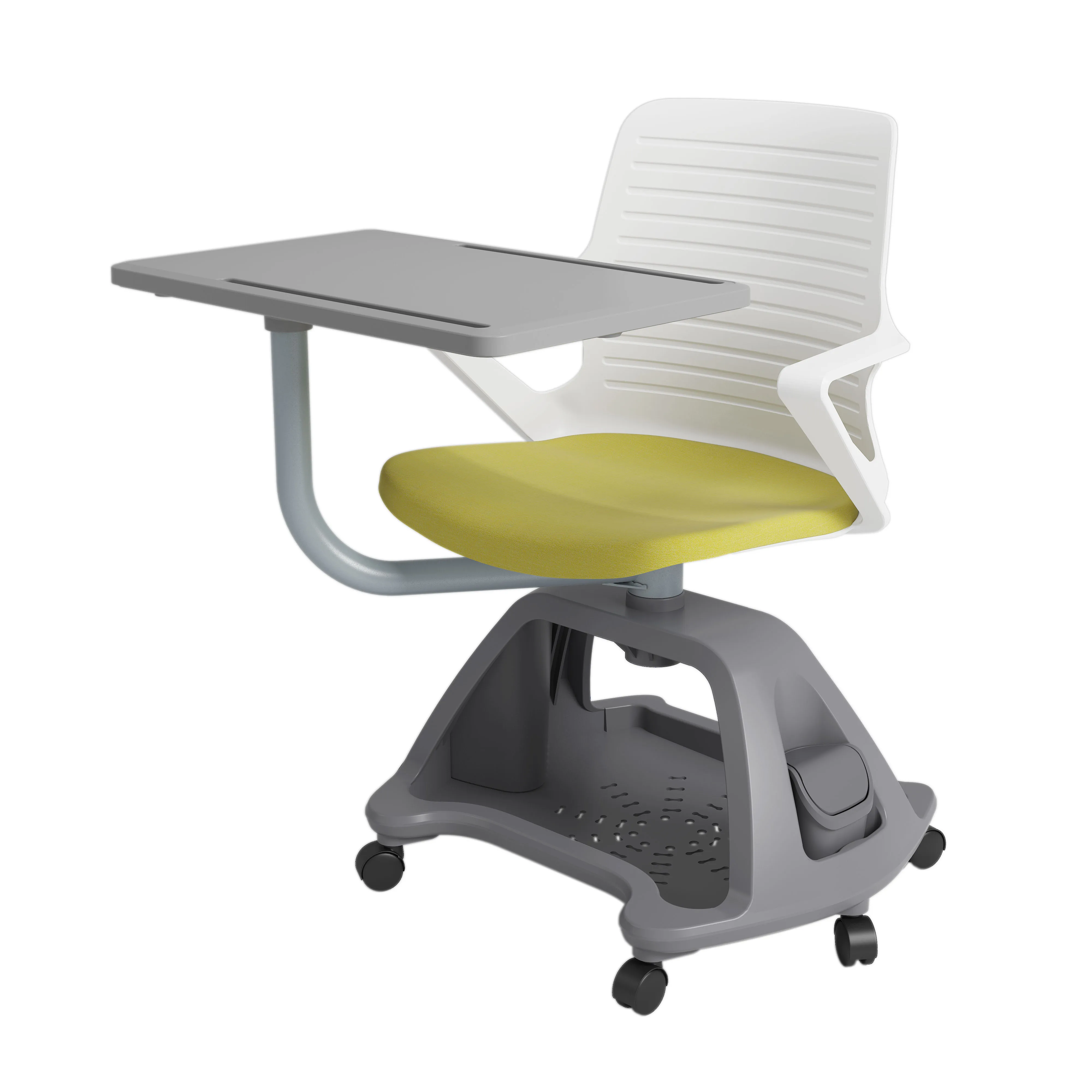 Popular Classroom Chair and Desk With Wheels Node Tripod Base School Chairs Desk for University