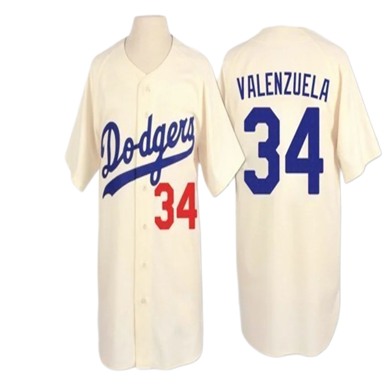 Los Angeles Dodgers Fernando Valenzuela #34 White Jersey - SGA Men’s Size M  MLB