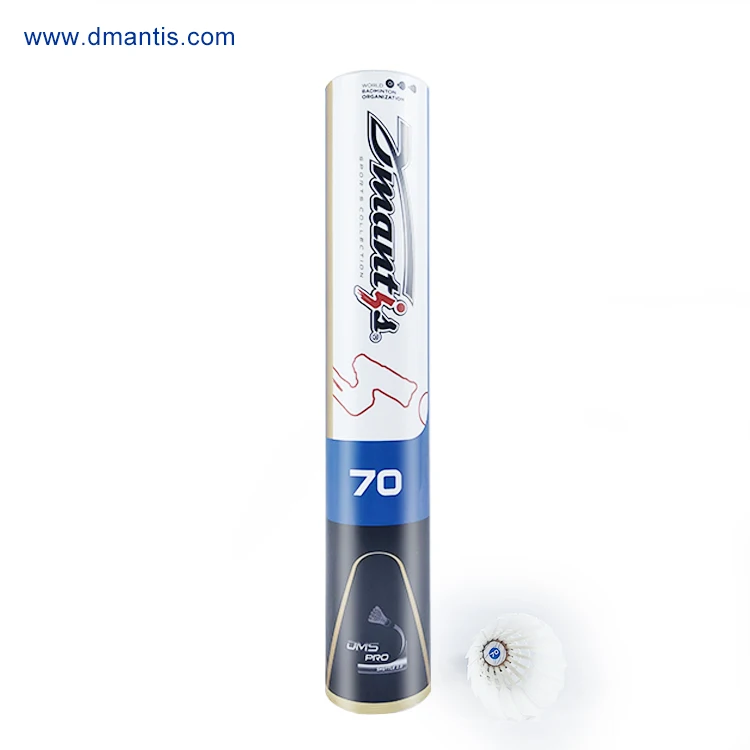 Dmantis Brand D70 China Factory Wholesale High Quality Goose Feather Badminton Shuttlecock For Training And Competition