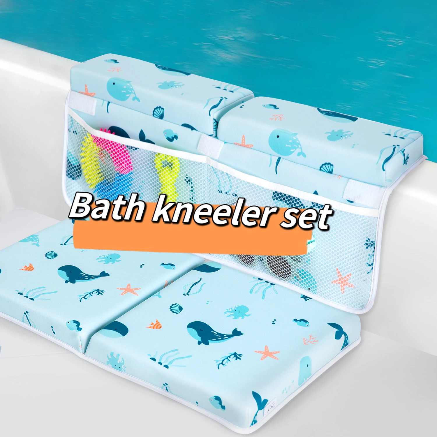 Custom Printed Bath Kneeler Mat and Elbow Rest Pad Set Anti slip Easy to fold, and Quick to dry manufacture