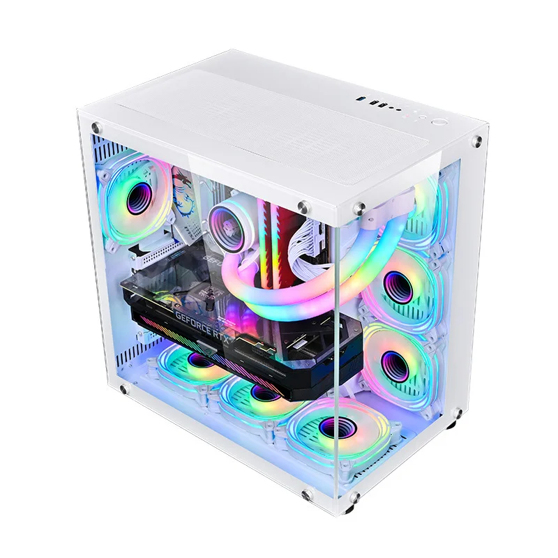 2026 Best Selling Empty Customization Modern Desktop Gamer PC Computer USB3.0 PC Chassis aperçu 2