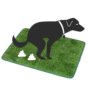 Medium Small Dog Indoor Potty Training Guide with Puppy Potty Grass Pad Pet Mats & Pads for Dogs