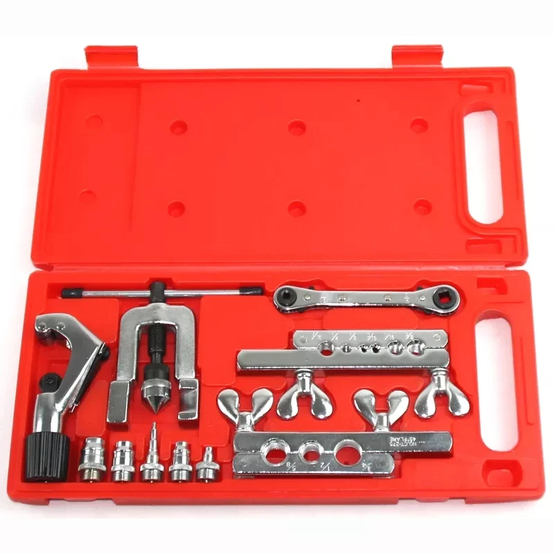 Multi-Function Stainless Steel Pipe Flaring Tool & Tube Cutter Kit Durable Hand Tools with Steel in a Box Packaging