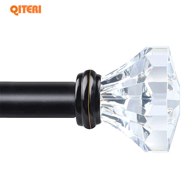 Fashion Curtain Rod,Acrylic Curtain Rod With Acrylic Finial,Glass