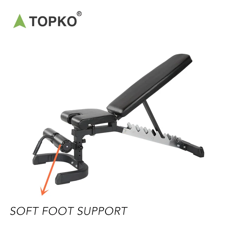 TOPKO Adjustable Foldable Bench Press Workout Gym Exercise Fitness Bench Dumbbell Bench