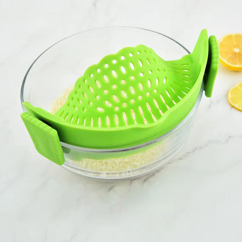 Raybin Kitchen Adjustable Silicone Pasta Strainer Silicone Sink