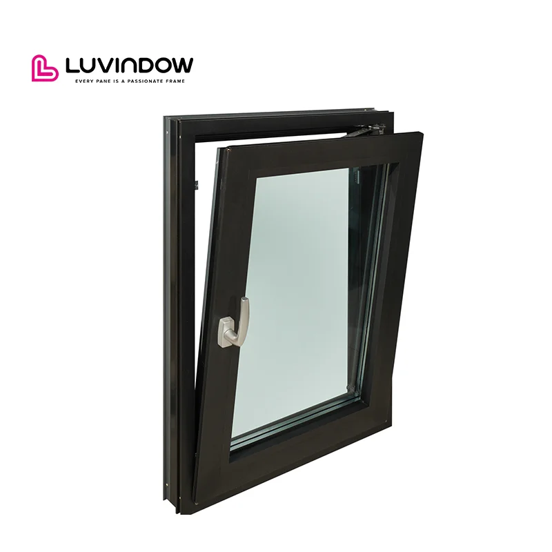 China Manufacturer's Advanced White Aluminum Windows Thermal Break Tilt Turn Double Glazed Low E Glass Louver Energy
