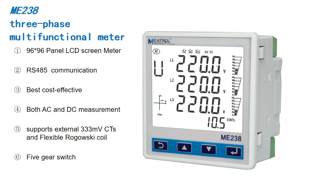 Senter Power Meter Three Phase Electronic Energy Meter Power Meter Smart  Data Logger Meter