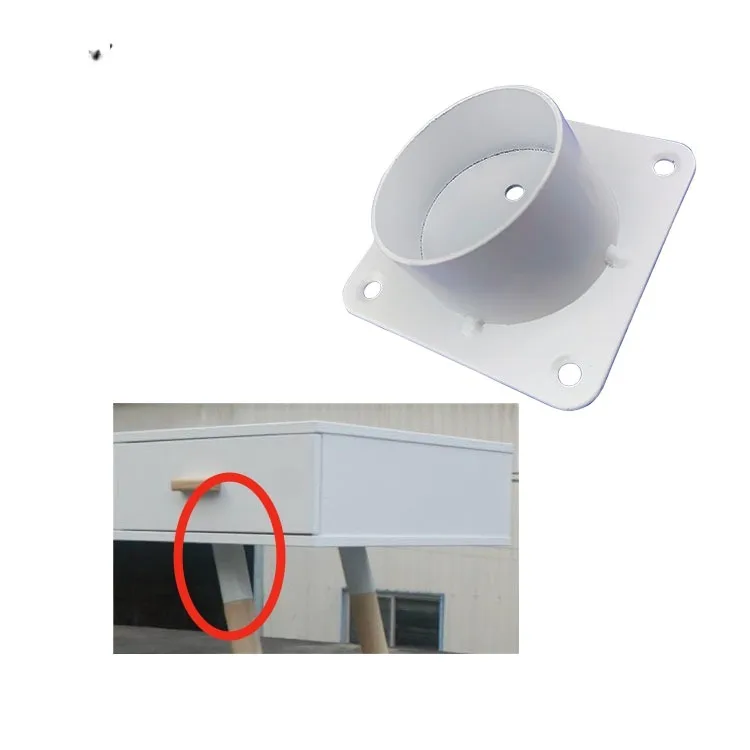 Factory Wholesale Solid Wood Feet Table Solid Wood Legs Connected To Iron Plate Fixed Base