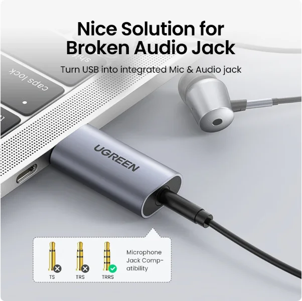 Scheda Audio USB Esterna Con Jack 3.5mm - Adattatore Per Microfono E Altoparlante - Foto 10
