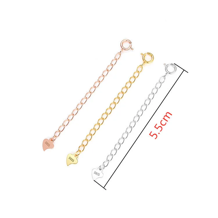 3mm Sterling Silver Jewelry Drop Heart Tag S925