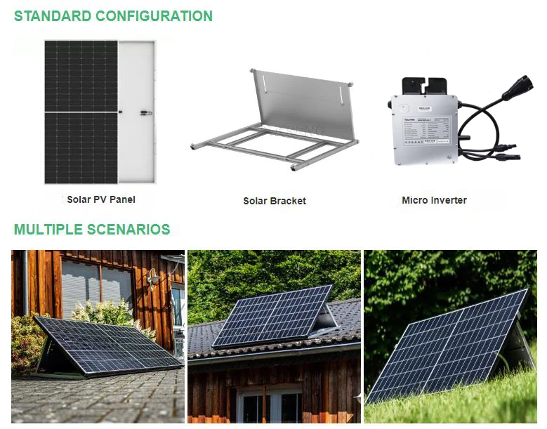 800w Plug And Play Solar Kit Ground Mounting Balcony Solar System On