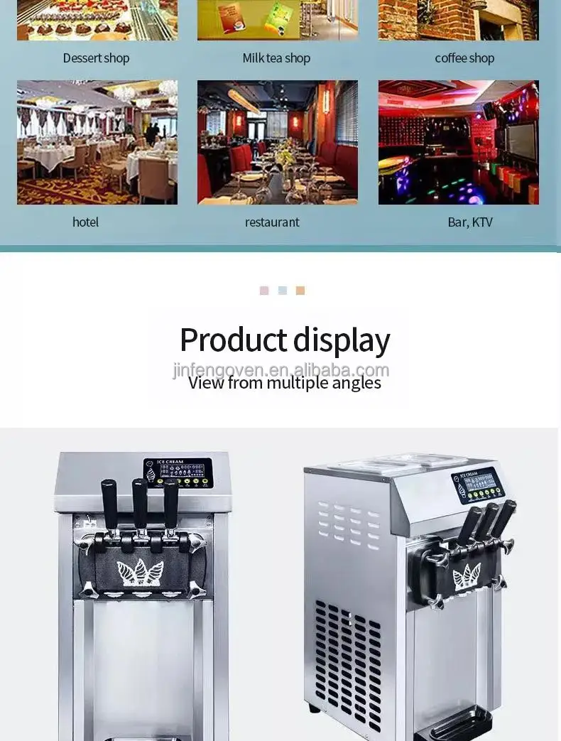 Automatic Electric Precooling Soft Ice Cream Machine Commercial Ice