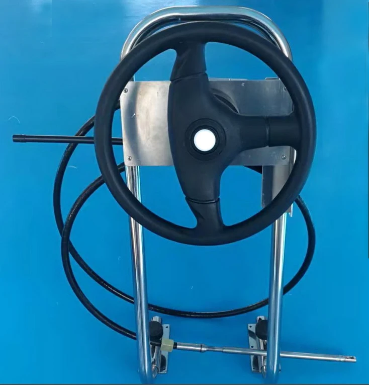 RIB Boat Center Console Steering System Marine Grade Outboard Steering Console Inflatable Boat Console