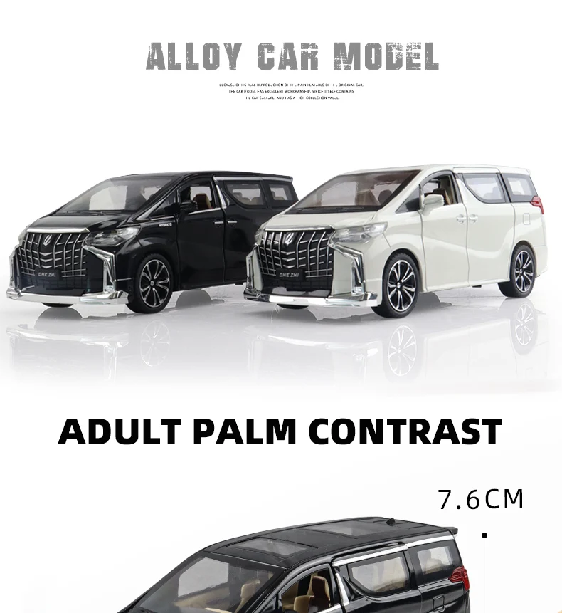 1:24 Toyota Alphard Mpv Die Cast Car Model Toy For Kids 20.5cm Pull Back  Simulation Alloy Car With Sound/light - Buy Die Cast Car Model,Alphard  Model 