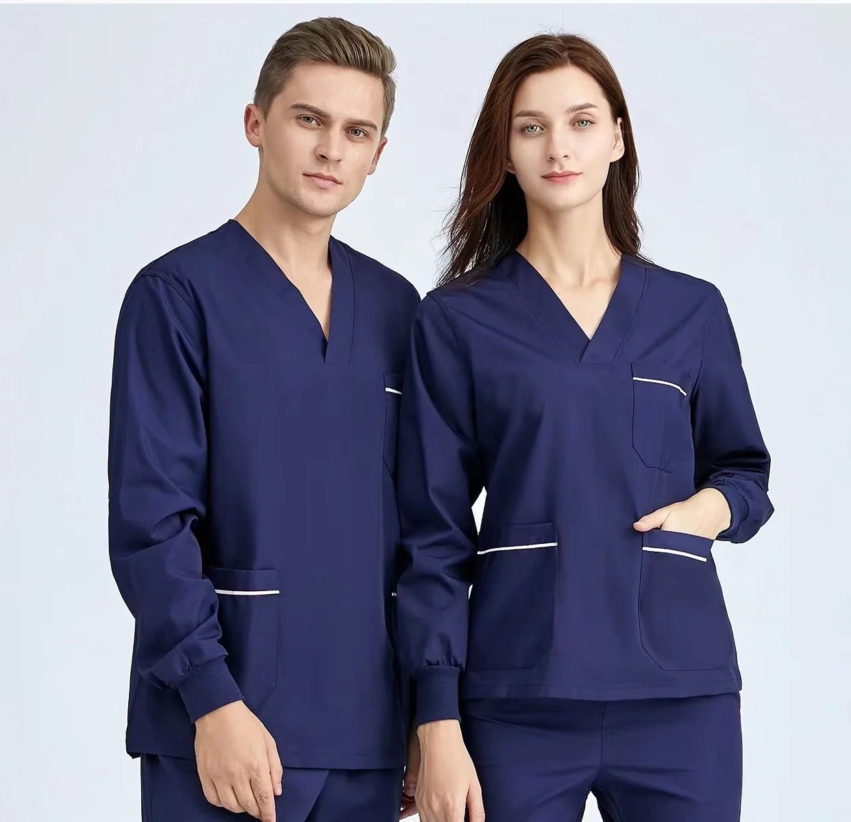 Hospital Scrubs Uniforms Sets Nurse Design Short Sleeve Scrubs Women