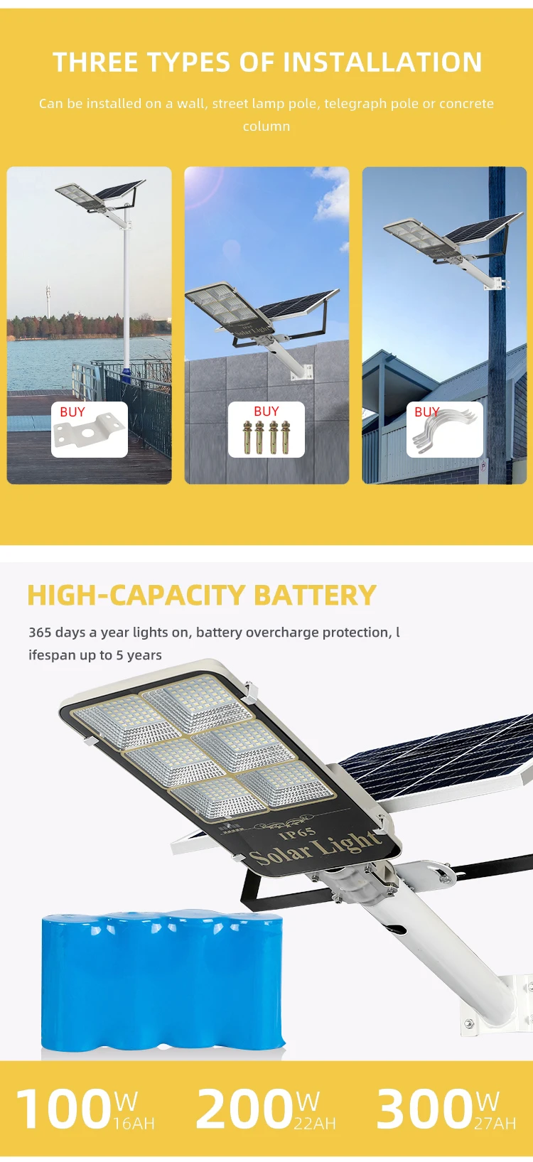 Уличный фонарь на солнечной батарее 100 Вт, 200 Вт, 300 Вт, светодиодный уличный фонарь на солнечной батарее sresky
