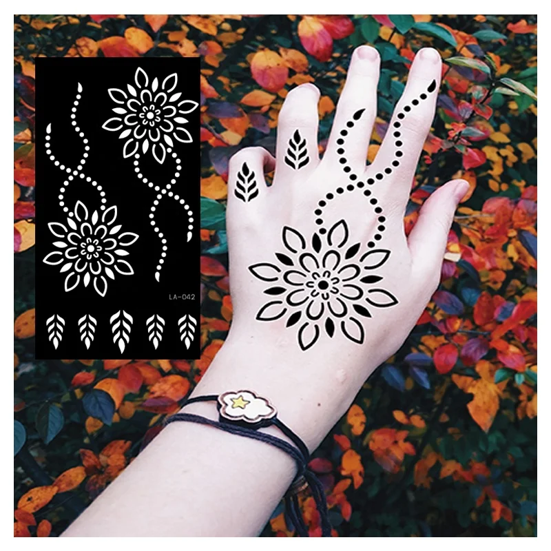 Henna Tattoos Stencils 10 Sheet Large Size Temporary Tattoo Templates Henna  Body