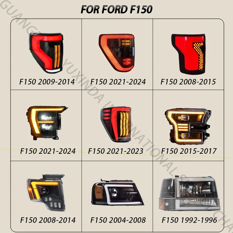 High Quality LED Headlights Suitable for Ford F150 F250 F350 F-150 F-250 F-350 1992-1996 Headlamp Head Lamp