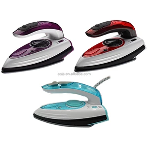 AOJA Portable Mini Travel Iron 1000W 50ml Water Tank Steam Iron-7-15g/min Continuous Steam Household Hotel Use Ceramic Soleplate