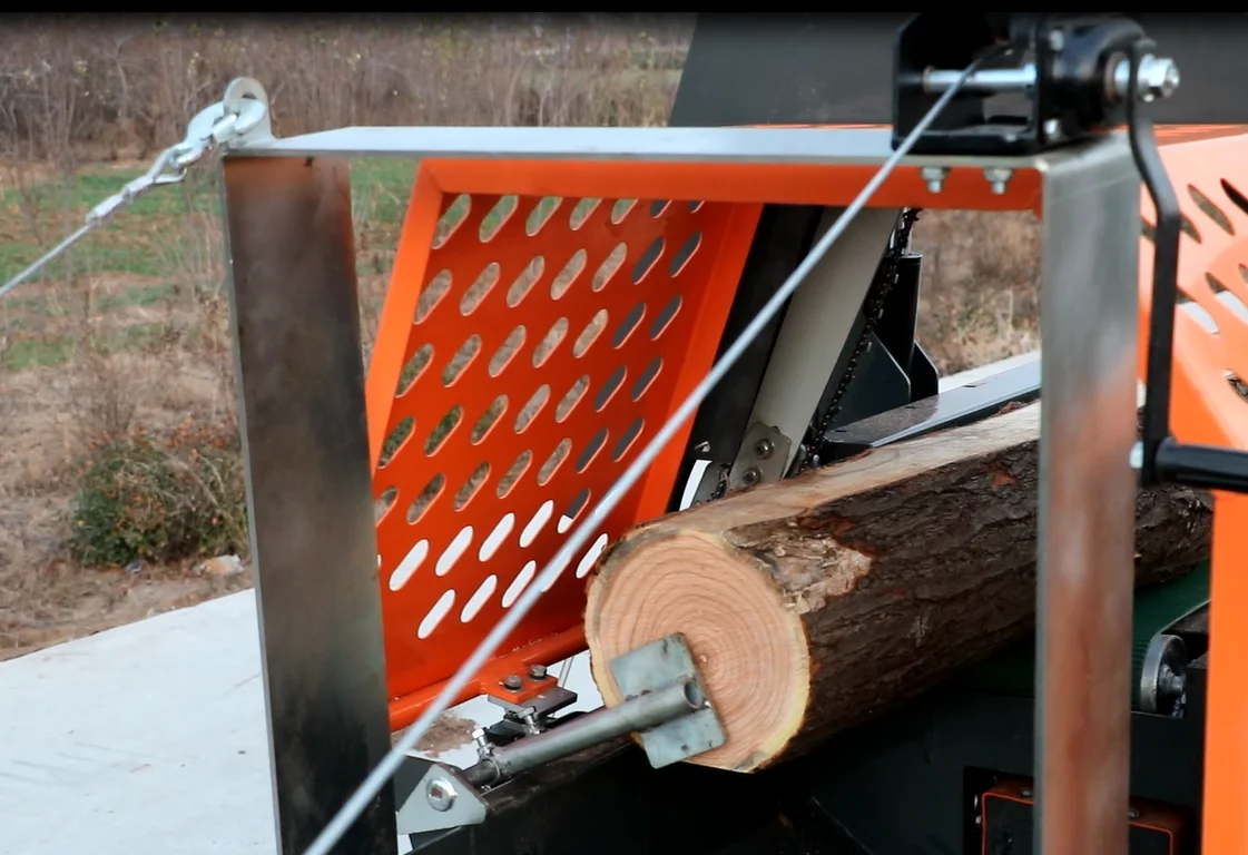 JIERUI Automatic 20T Firewood Processor Forestry Machine Hydraulic Wood Processor Wood Cutting and Splitting with Log Lifter