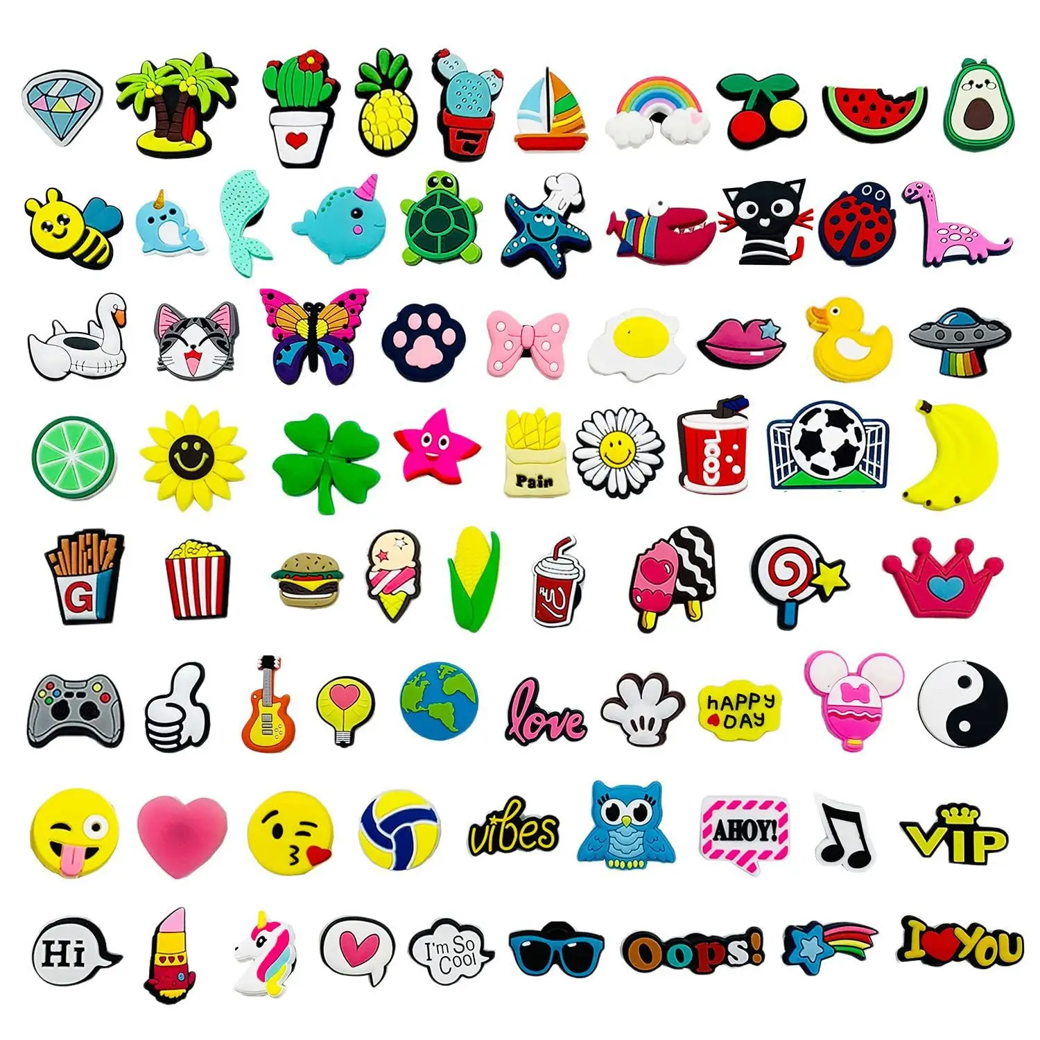 Мультяшные милые Съемные мягкие Кроксы из ПВХ оптовая продажа заглушка украшение для обуви изготовление на заказ Детские