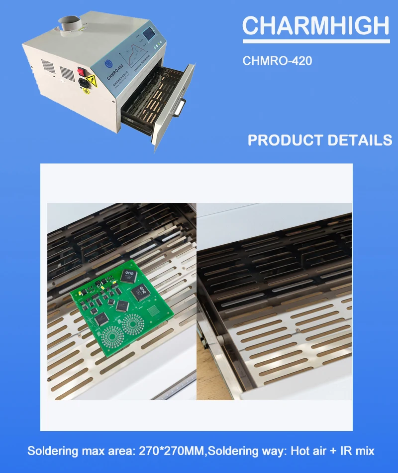 Φούρνος εκτυπωτών και επανακυκλοφορίας διάτρητων και επιλογή και μηχανή chm-T48VB θέσεων κατάλληλη για τη μικρή παραγωγή batch