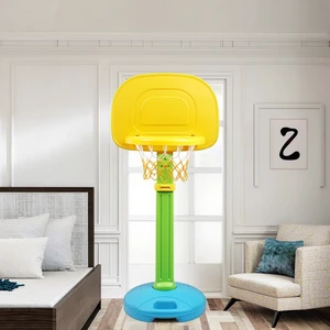 Adjustable Indoor Plastic Movable Portable Basketball Stand Set Basketball Ring Stand  Basketball Hoop Stand for Kids Game