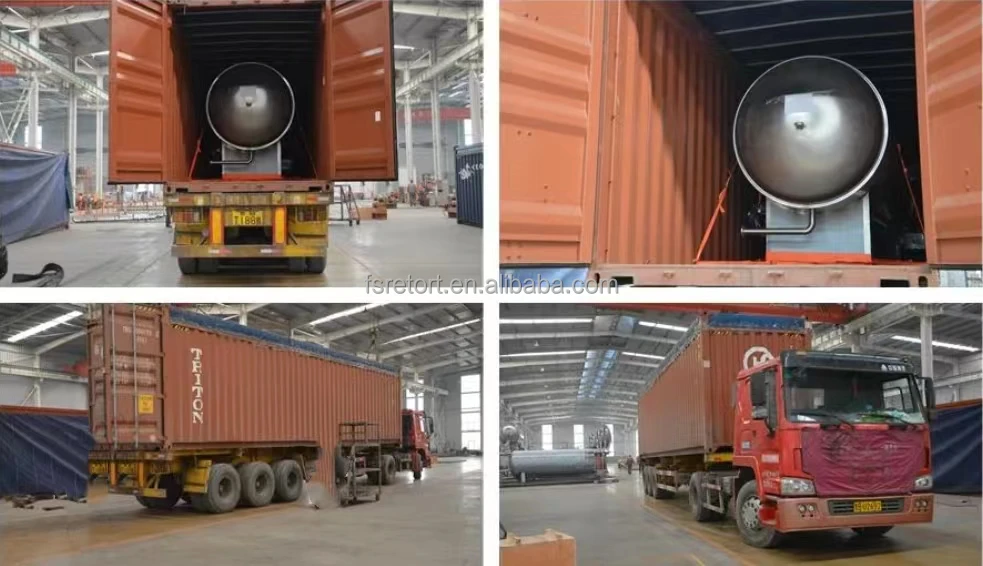 Large Industrial Automatic Pressure Cooker 500 Liters Stainless Steel