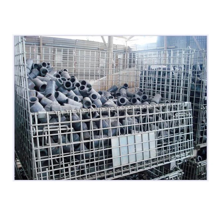 Warehouse Mesh Roll Racking Steel Forklift Cage Stacking Container Cage