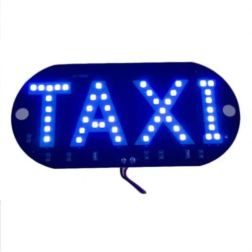 LED Taxi Display Signal Indicator Lights 12V LED Taxi Top Sign Windshield Lamp White Taxi Light Lamp Bulb