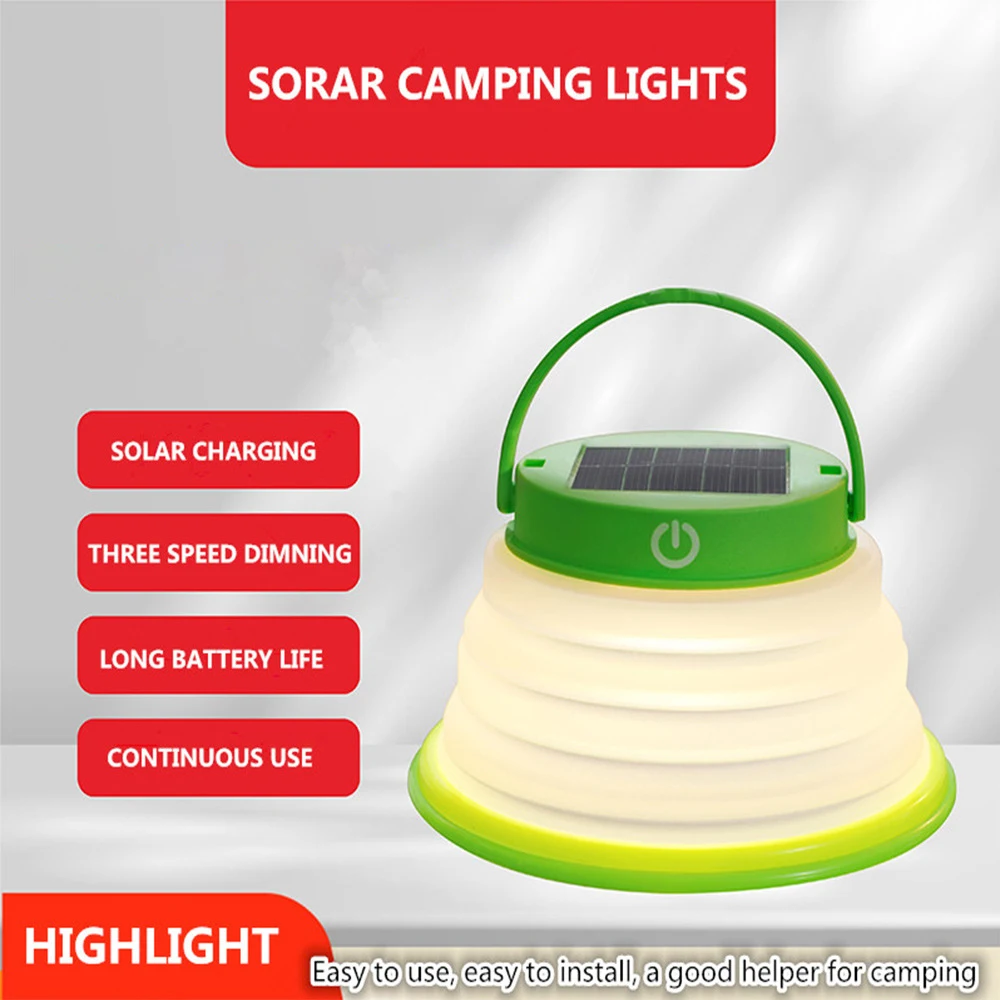 Waterproof Portable USB mini Collapsible Solar LED Camping Lights Hanging Lanterns Outdoor Emergency Lights for Hiking Travel details