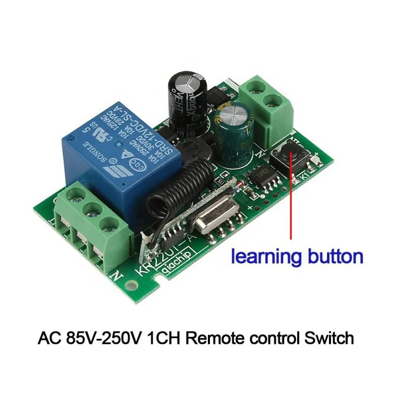 433Mhz Wireless Remote Control Switch AC 220V Wall Panel Transmitter for Hall Bedroom Ceiling Light Lamp