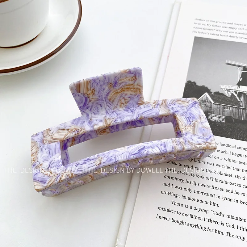 Оптовая продажа модные аксессуары для волос женские элегантные заколки большой размер 13 см клипсы имитации уксусной кислоты с зернистой