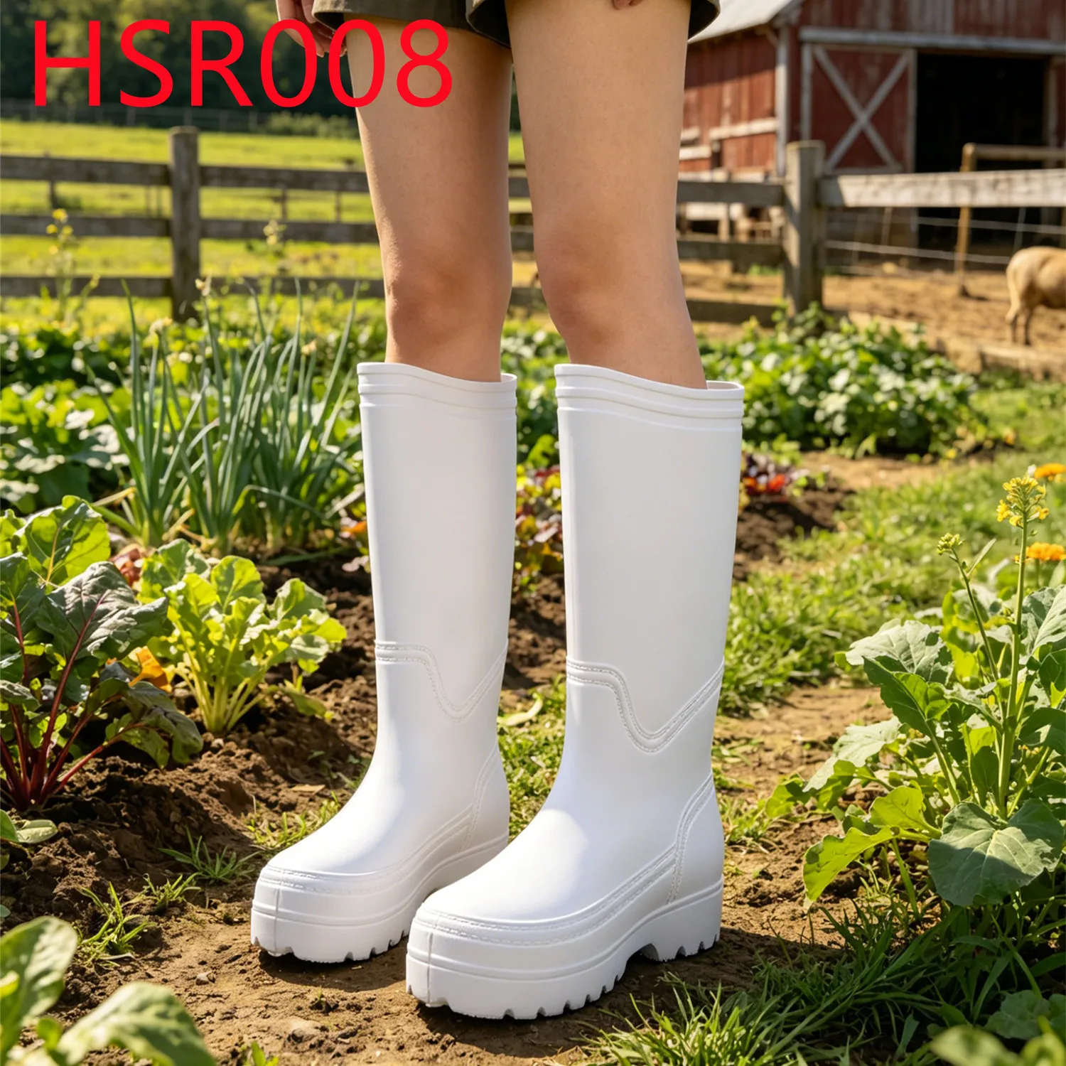 YYR,Wet Muddy Farm EVA Integral Molding Waterproof Rainboots Landscaping Work Multi-color Available Rubber Boots for Sale HSR008