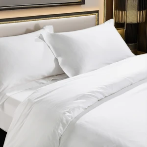100% Cotton Duvet Cover Set 300tc Satin Hotel Bed Linen Hotel  King Size Bedding Set