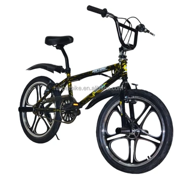 カラフルな20インチフリースタイルBMX自転車、アルミ一体型ホイール