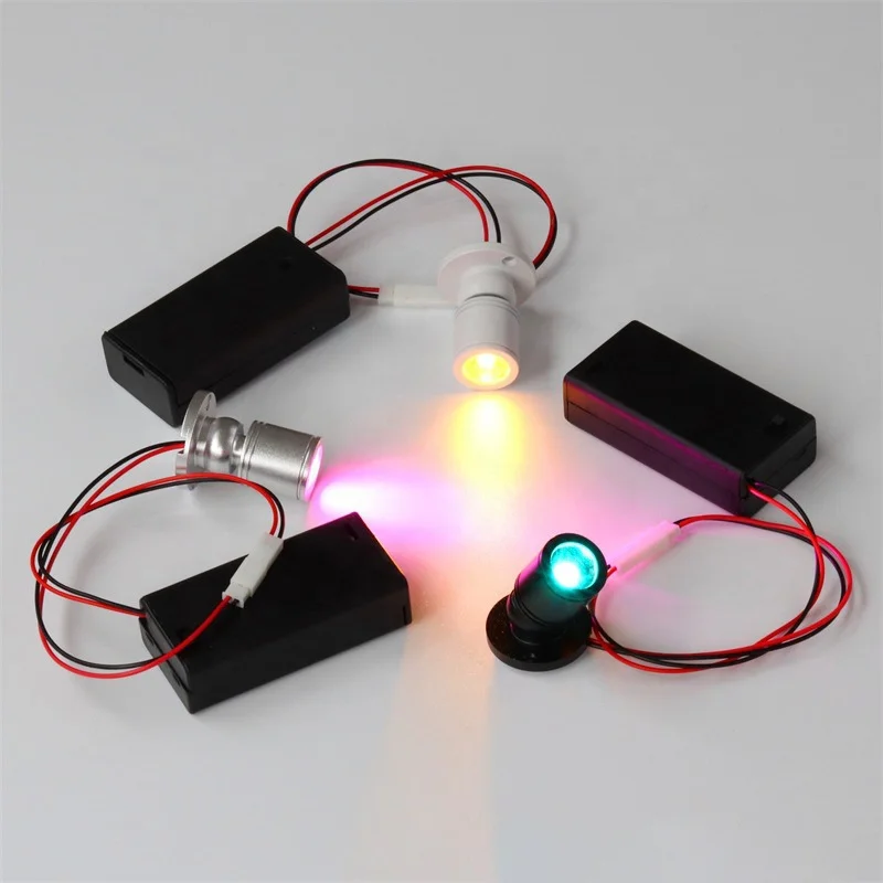 New AA Battery Operated Mini Led Spot Lamp 3V DIY 1W Cabinet Spotlight Warm White LED Downlight for Jewelry Show Display Counter