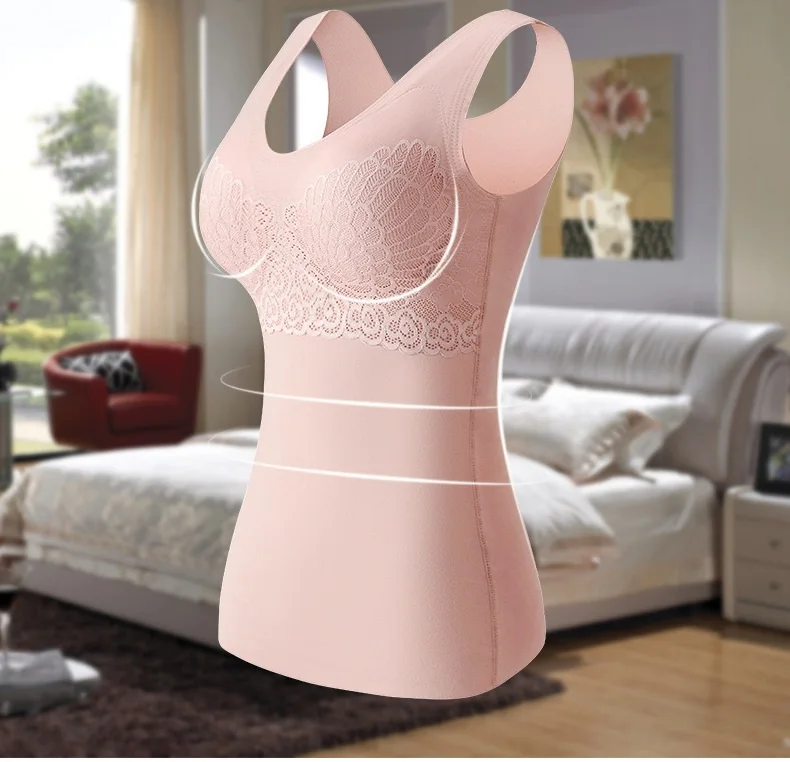 Women Winter Tank Top With Lace Warm Feeling Fashion Camisole With Bras  Sexy Girls Invisible Tank Top U Neck Camisole - Buy Hot Cami Shaper Tank  Top,Women Fashion Lace Inner Camisole,Tank Top