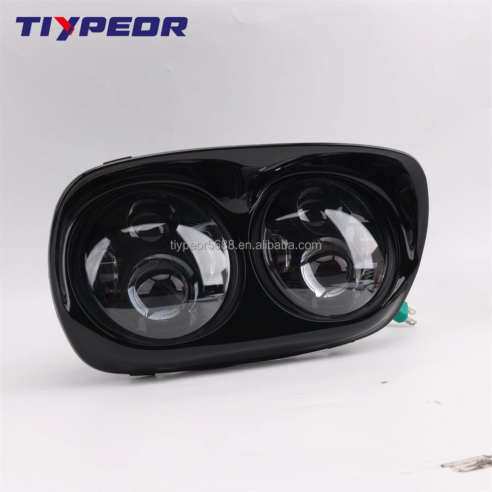 low beam motorcycle headlights for harley road glide 1998 2013 led headlights-4