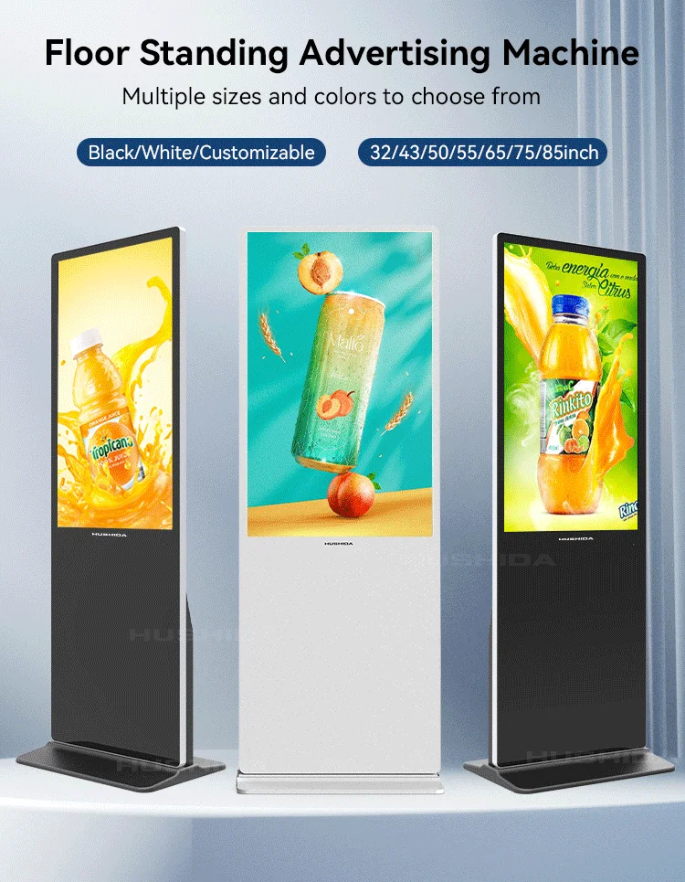 55 Inch Windows Android Touch Screen Kiosk Totem Display