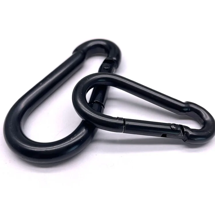 Factory Direct Gourd Shape Snap Hook Black Spray-paint Carabiner Rope Outdoor Hanging Accessory Hammock