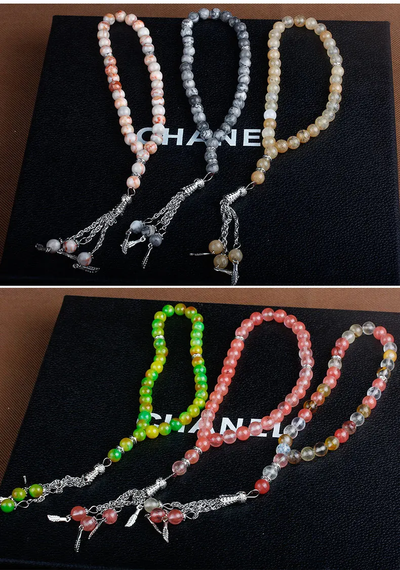 Uae Kuwait Palestine Colored Muslim Rosary Beads Islamic Strings Prayer