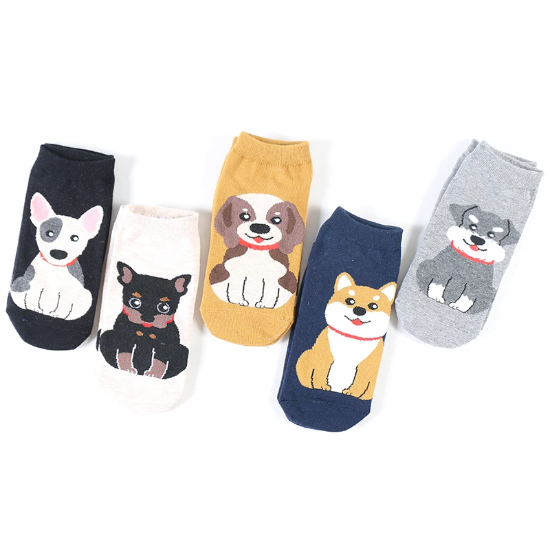 卸売5色漫画犬レディース動物安い足首かわいい靴下 Buy かわいい靴下 女の子かわいい 漫画靴下綿 Product On Alibaba Com