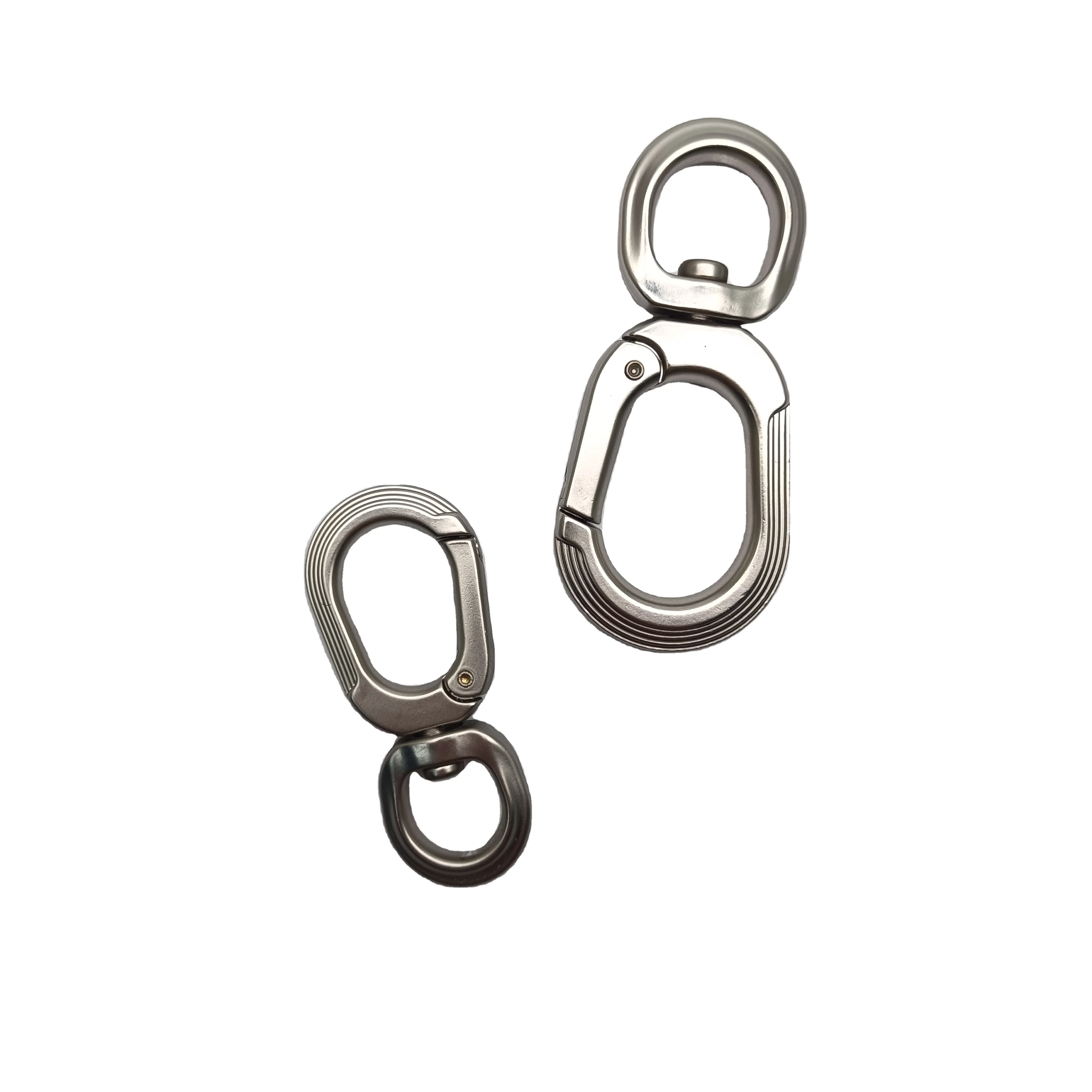 High Quality Zinc Alloy Swivel Snap Hook Oval Ring Keychain Buckle for Dog Leash