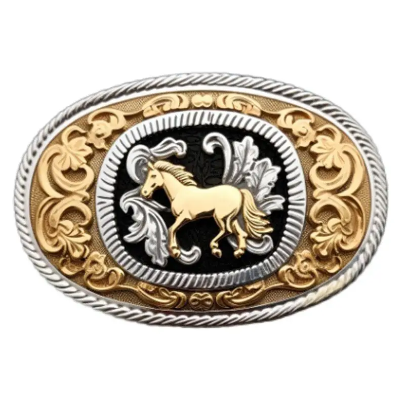 Leather Belt Buckle Tooled Leather Covered Belt Buckle Handmade Perfect