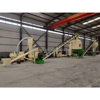 Stainless Steel Ring Die Sawdust Processing Equipment Biomass Pellet Machine Manufacturing Plant with Key Wood Crusher
