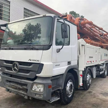 Second Hand Zoomlion 52m Concrete Pumps Truck Used Condition Cement Pump Truck Year 2014